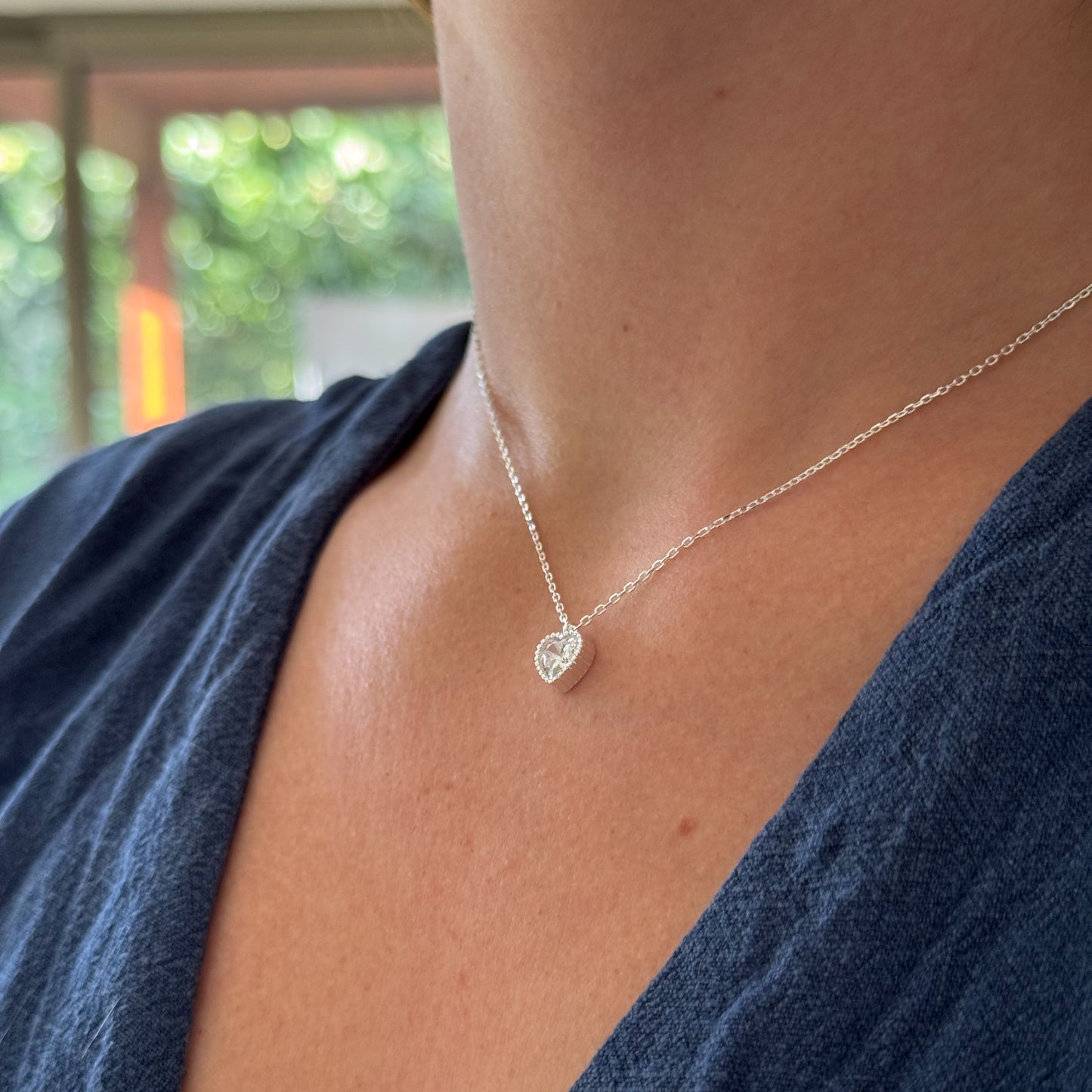 Collar punto corazón