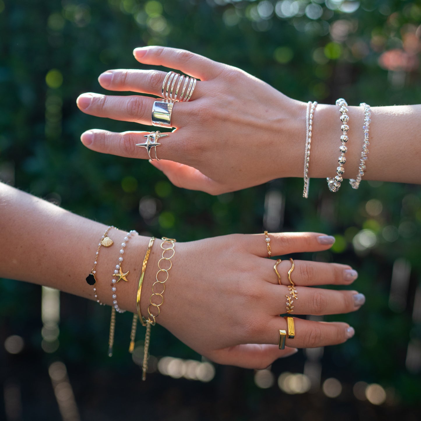 Pulsera mostacillas tornasol