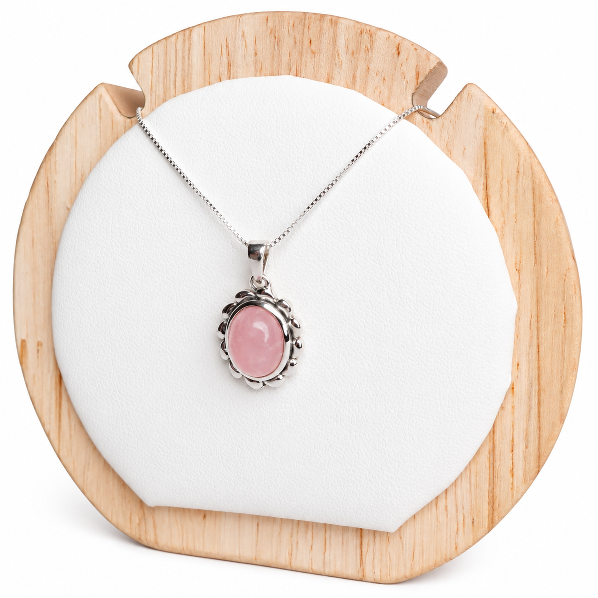 Collar piedra rosa vintage