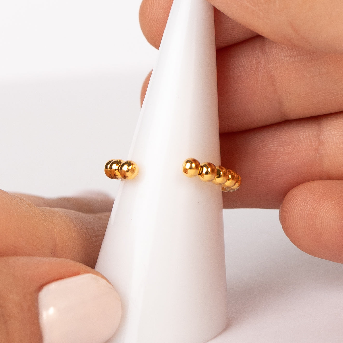 Anillo ajustable antiestrés bañado en oro