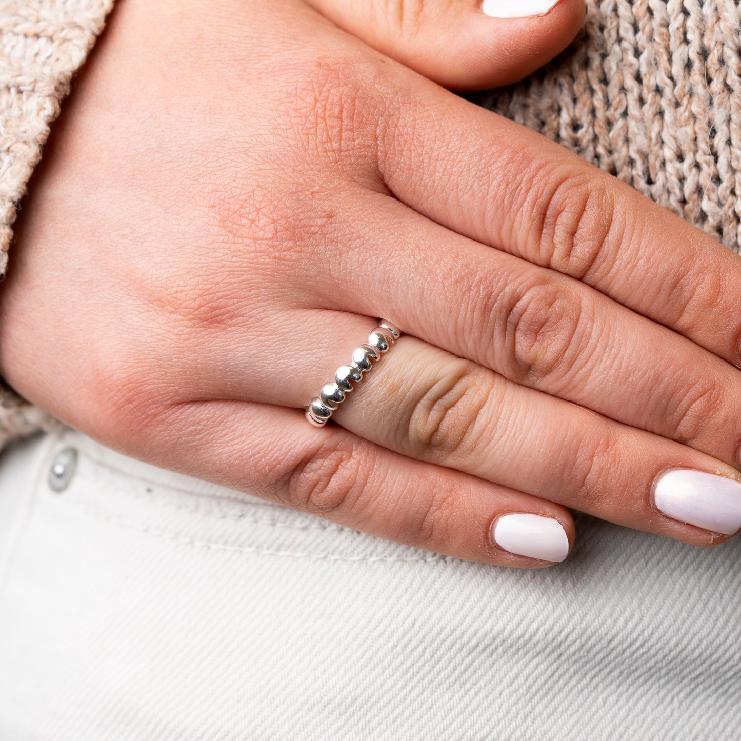 Anillo ajustable corazones entrelazados