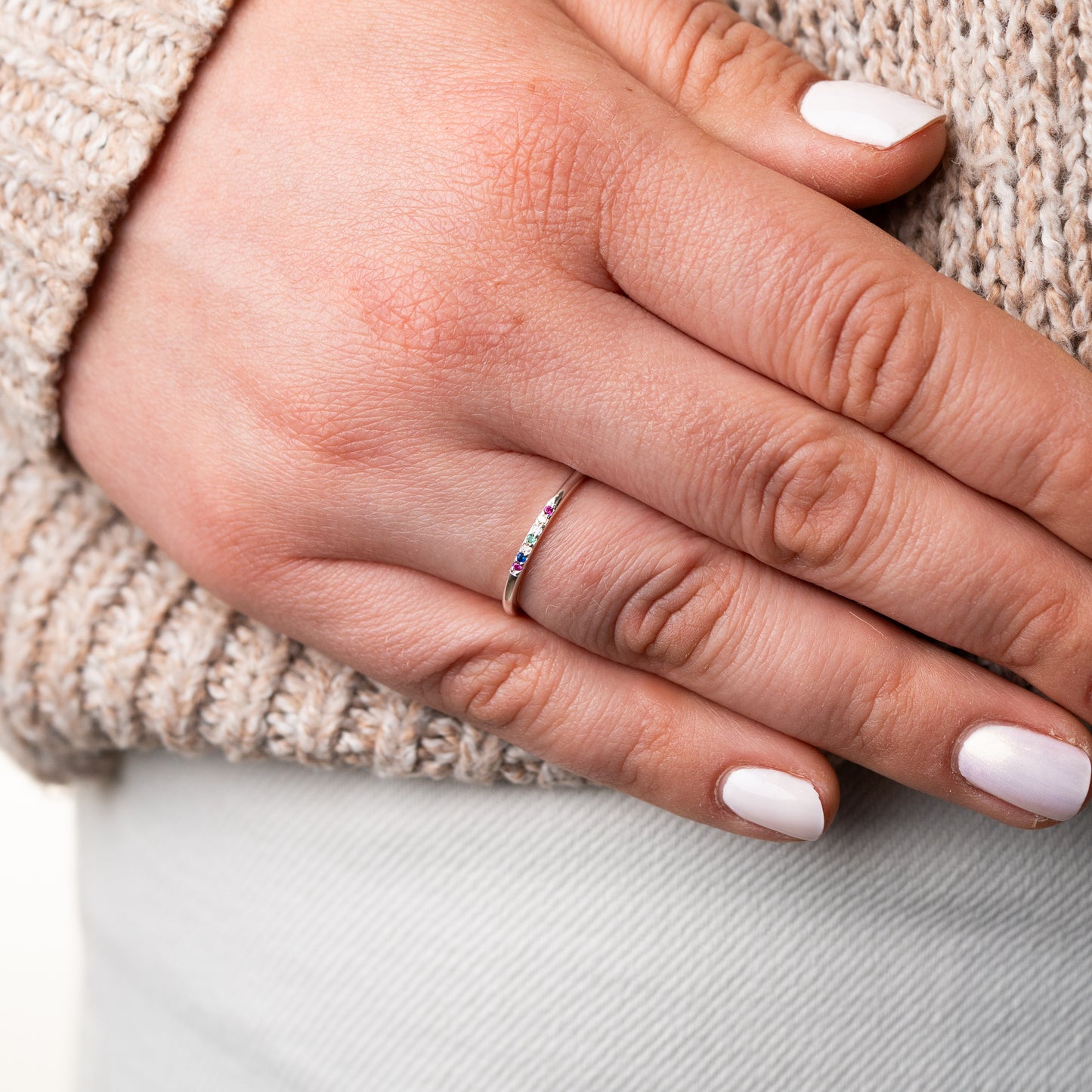 Anillo ajustable circones multicolor