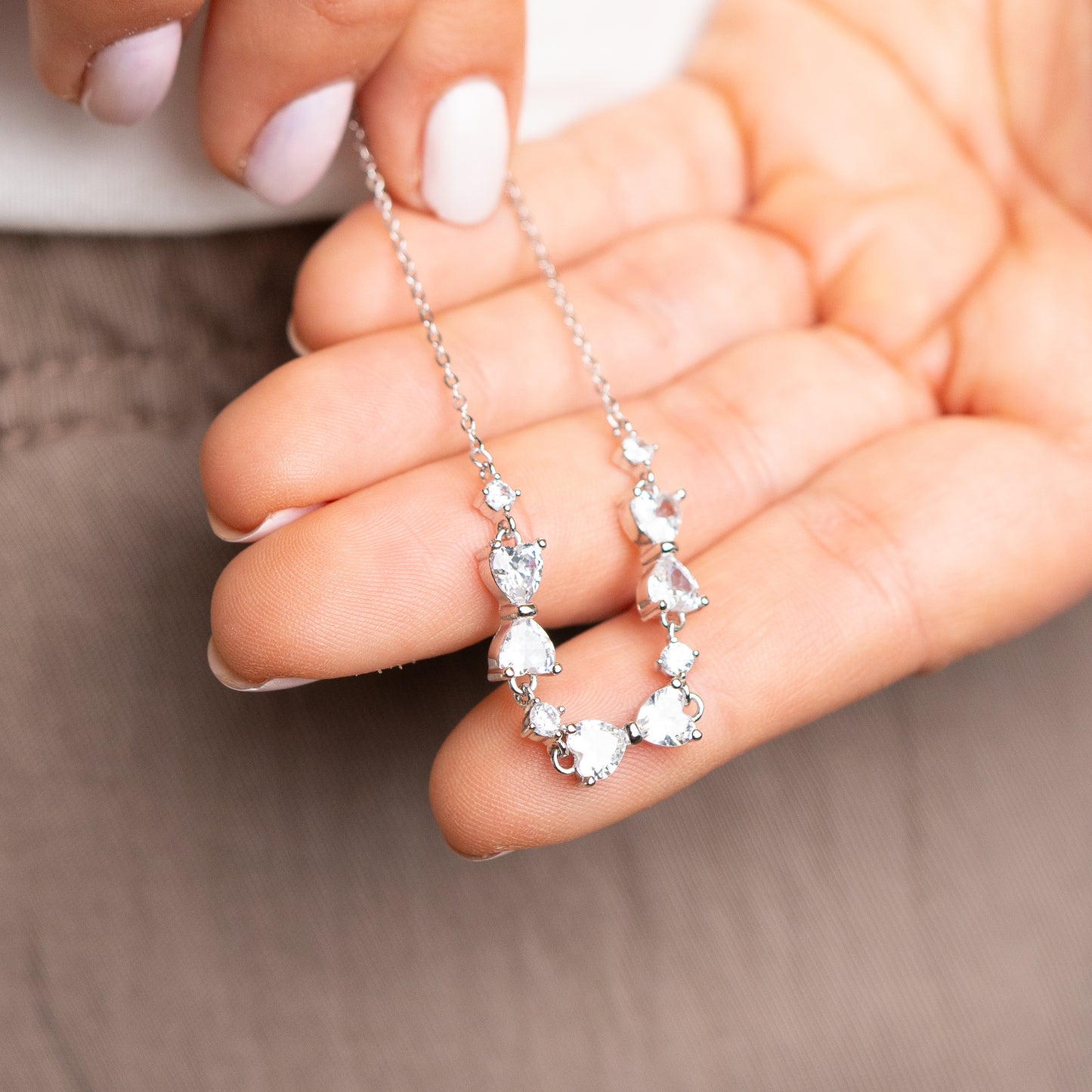 Pulsera corazones y circones