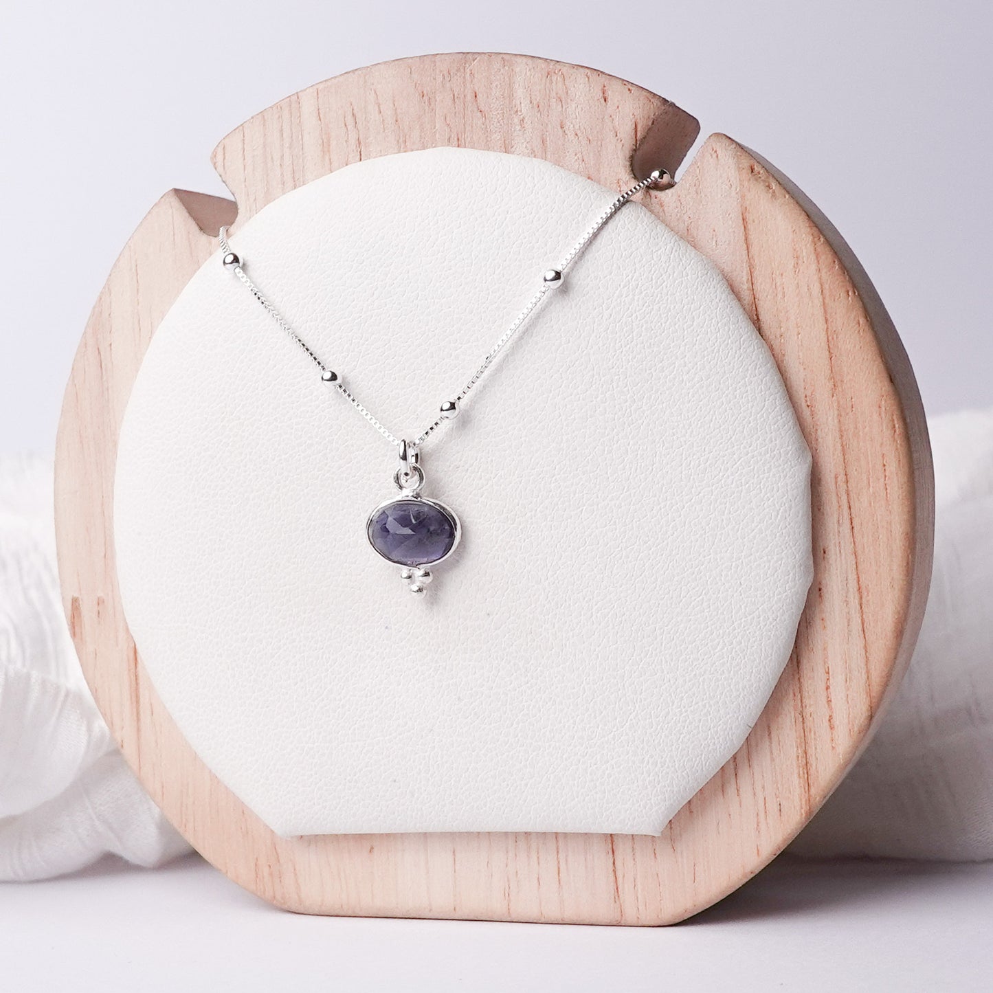 Collar cristal alma amatista azulado