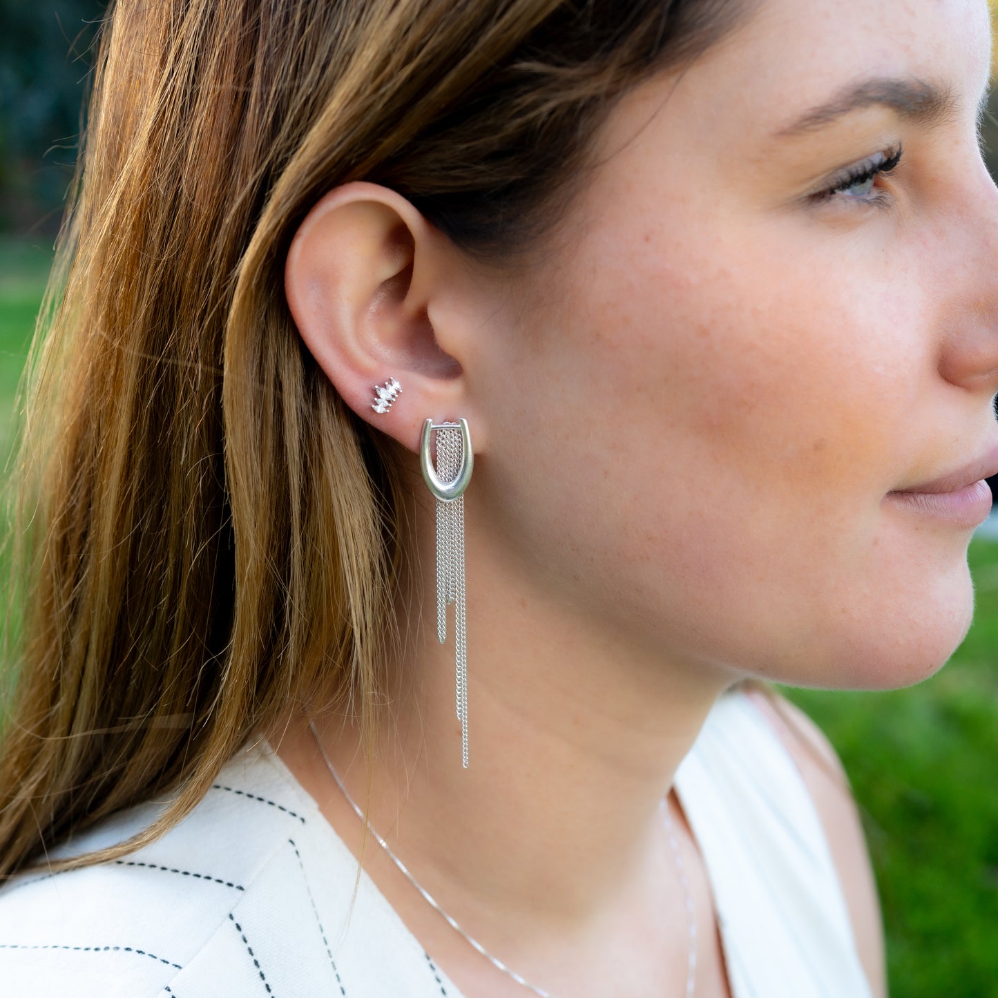 Aros colgantes cadenas