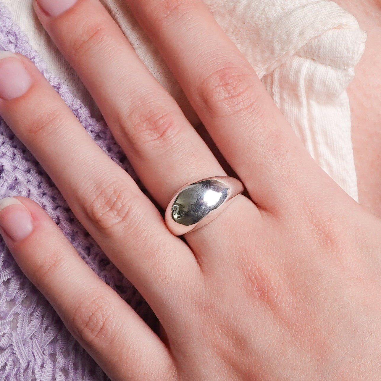 Anillo ajustable inflado liso
