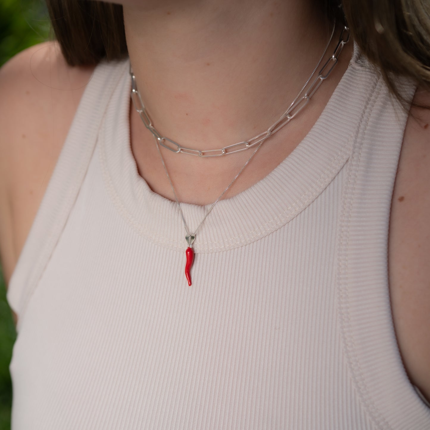 Collar chocker eslabones satinados