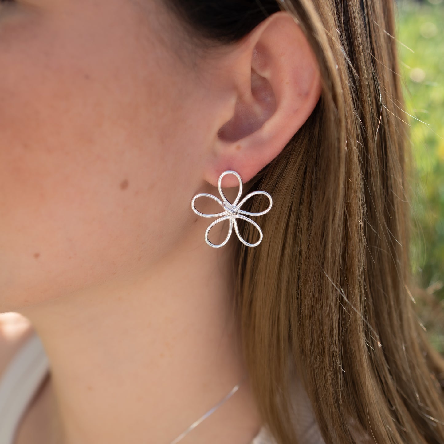 Aros pegados flor