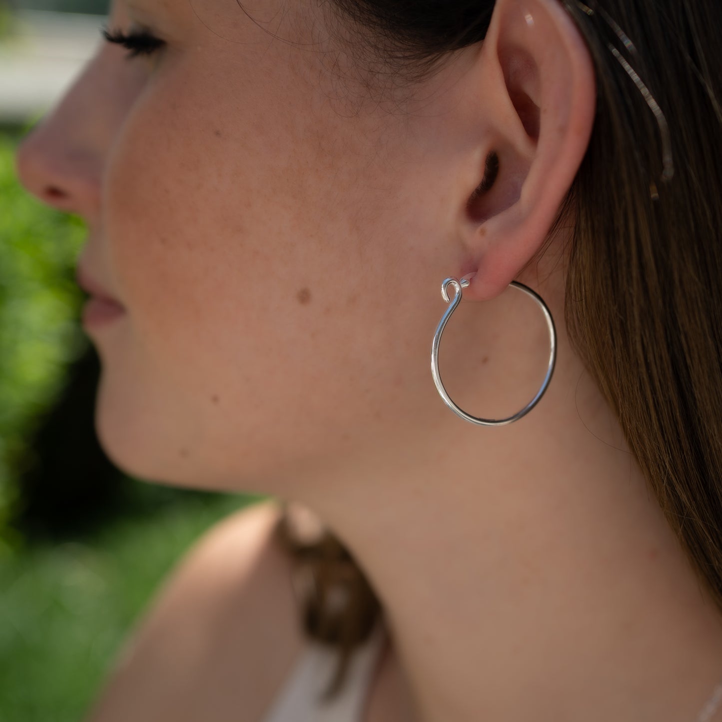 Aros argolla lisa con gancho 30 mm