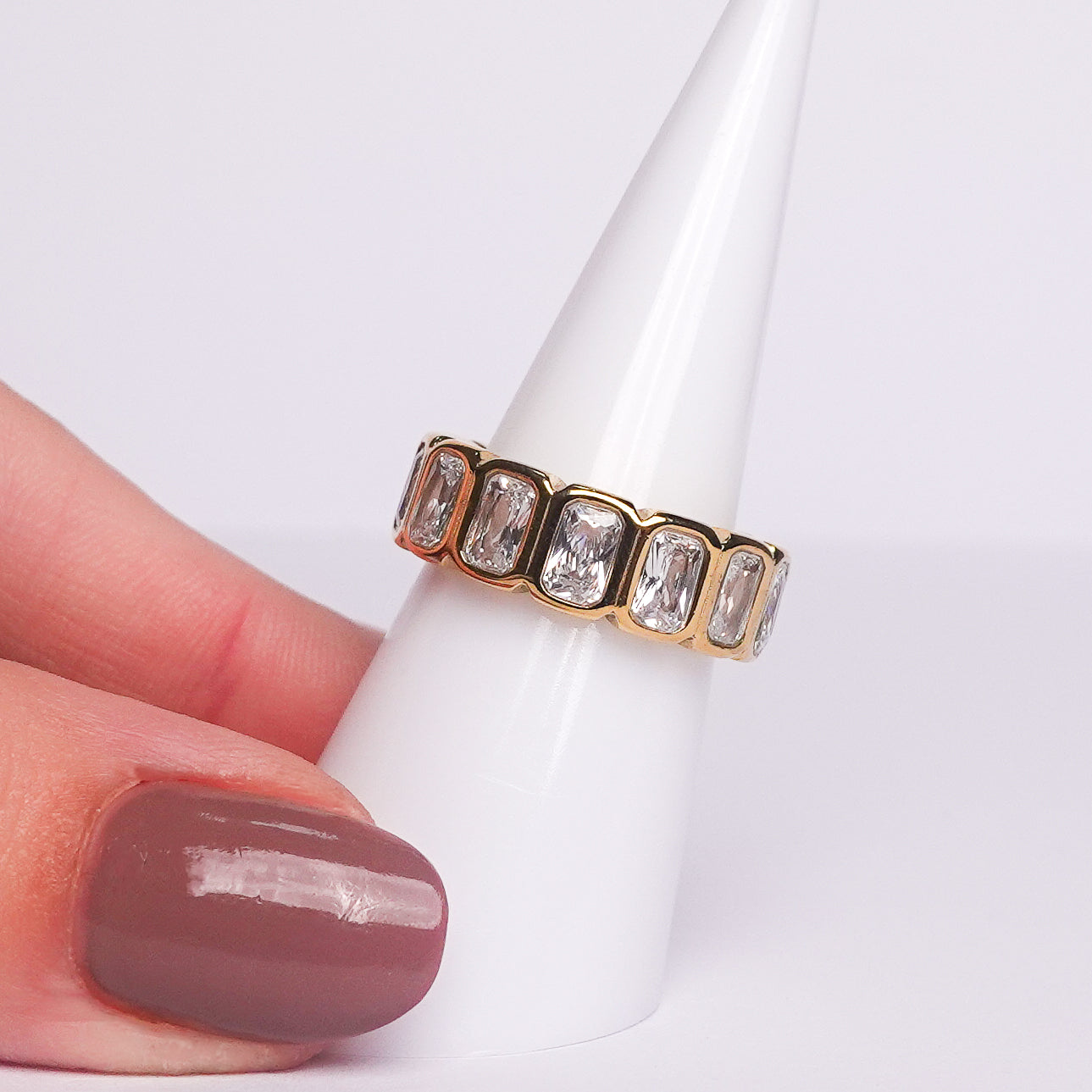 Anillo Lumina bañado en oro