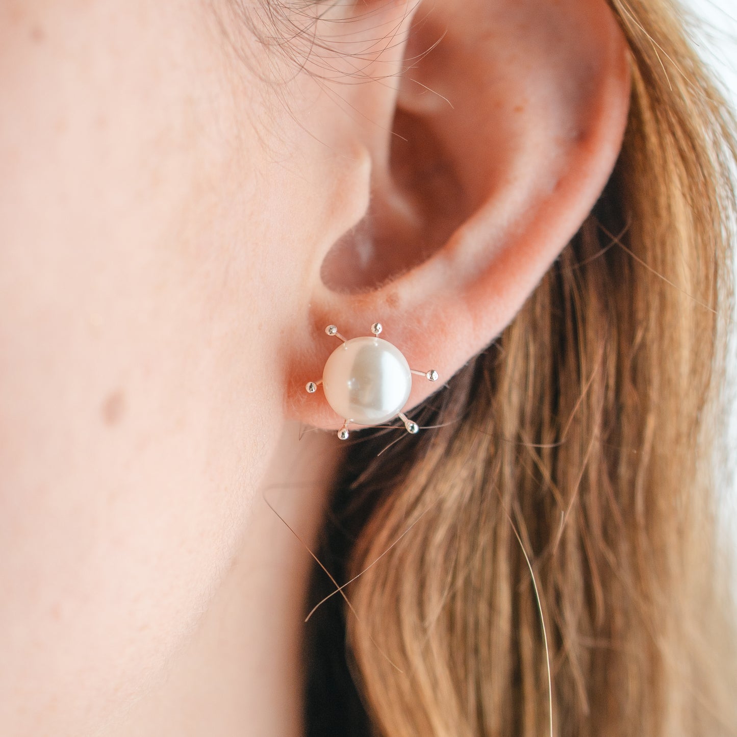 Aros pegados Perla Sunburst