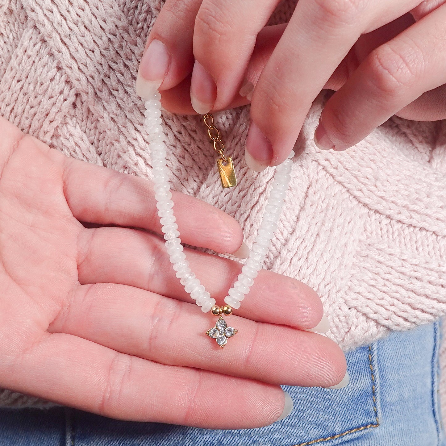 Pulsera Blanco Cristal