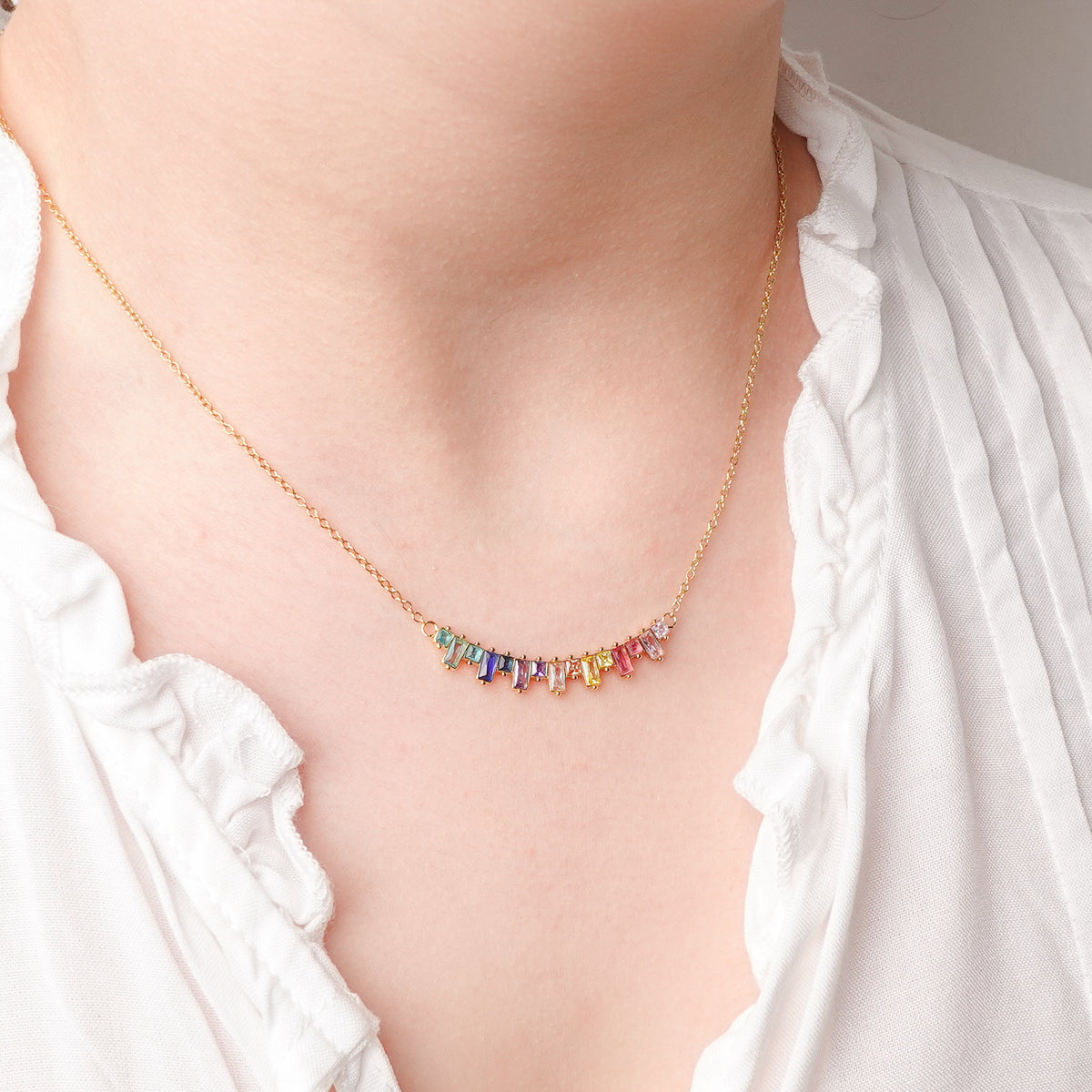 Collar Multicolor bañado en oro