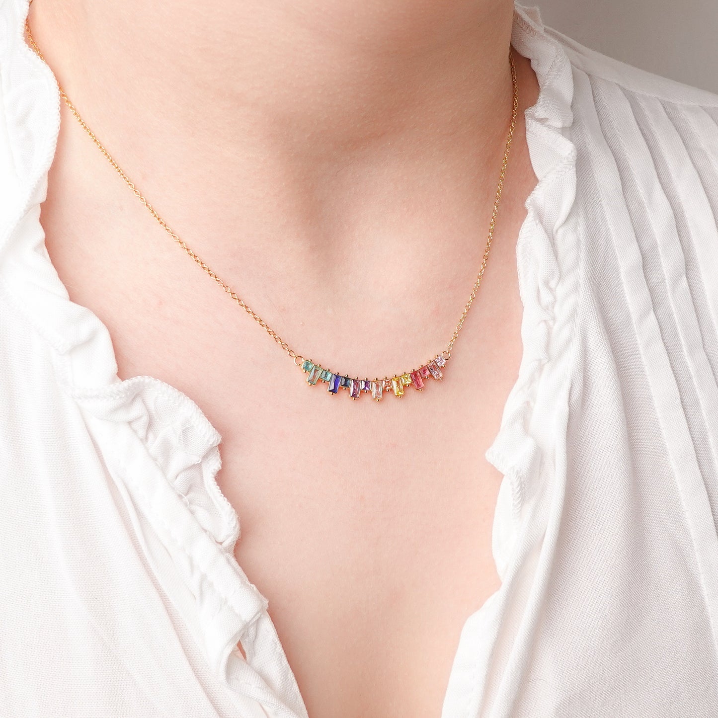 Collar Multicolor bañado en oro