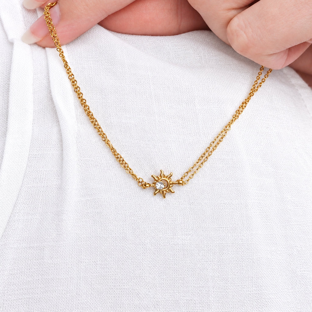 Pulsera Sol bañado en oro