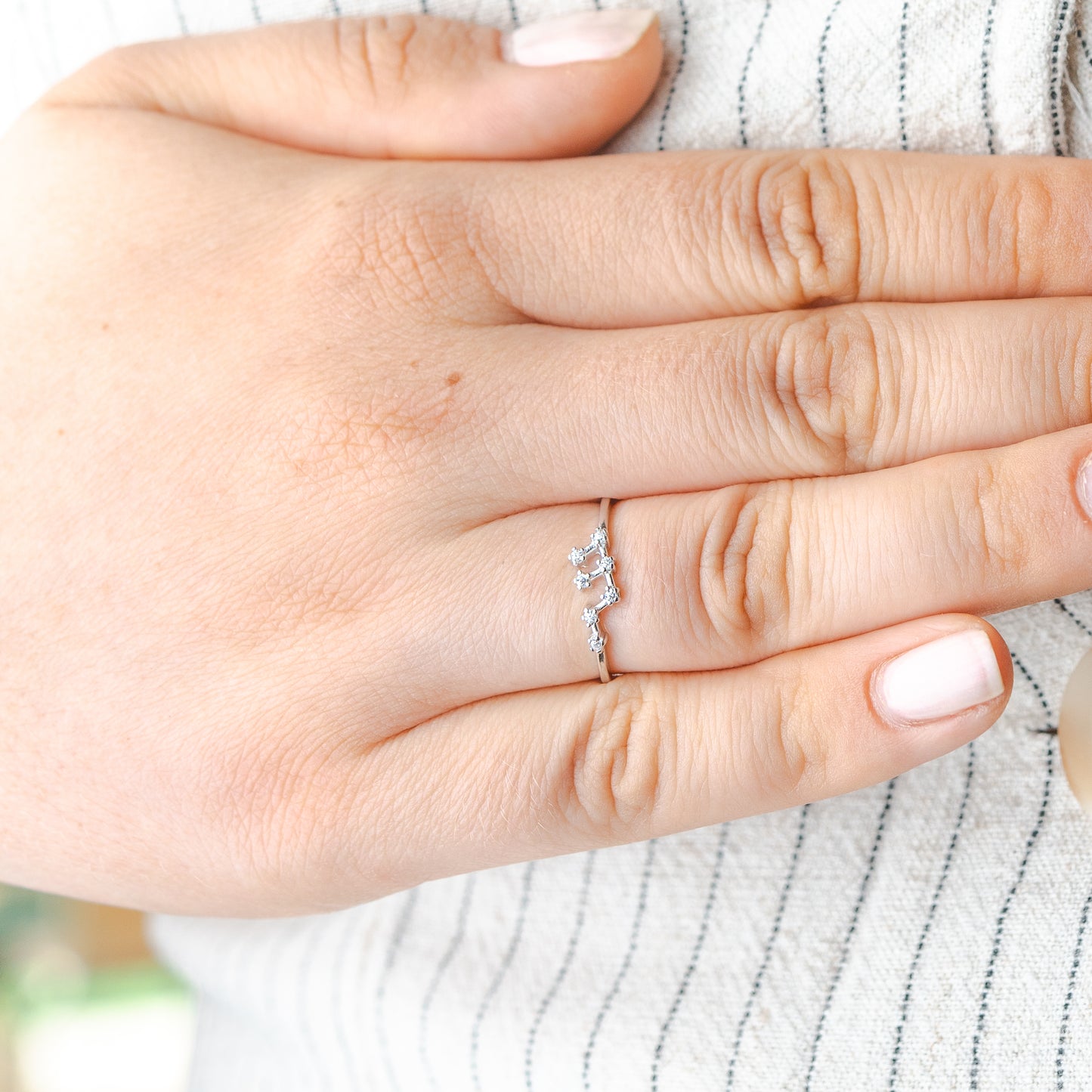Anillo ajustable Zodiac constelación Virgo