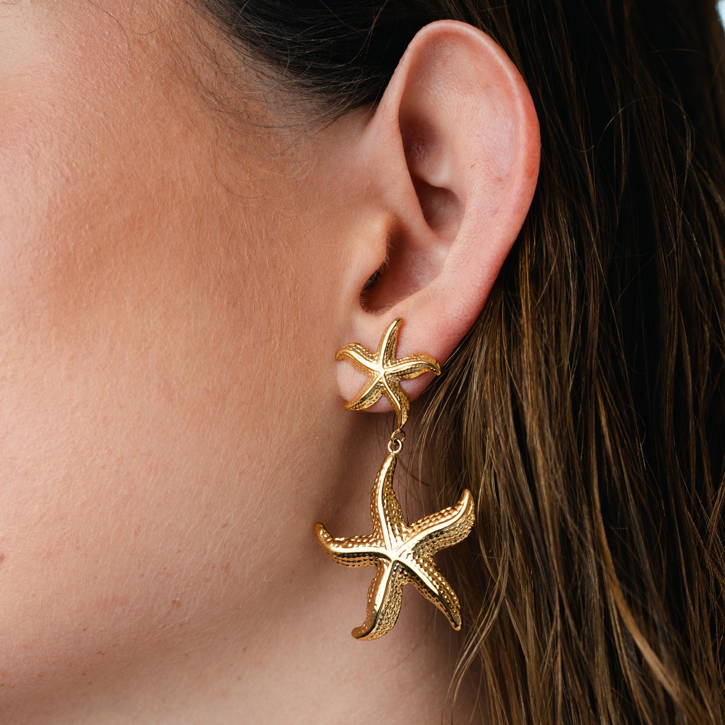 Aros Mare Stella bañados en oro