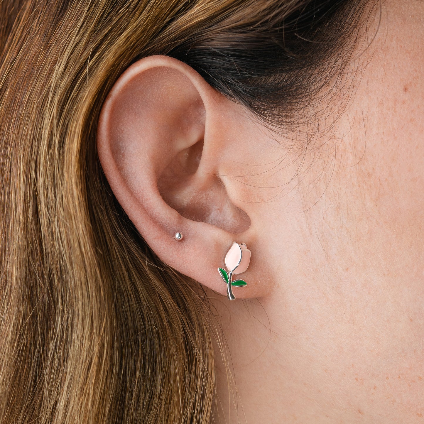 Aros pegados tulipanes