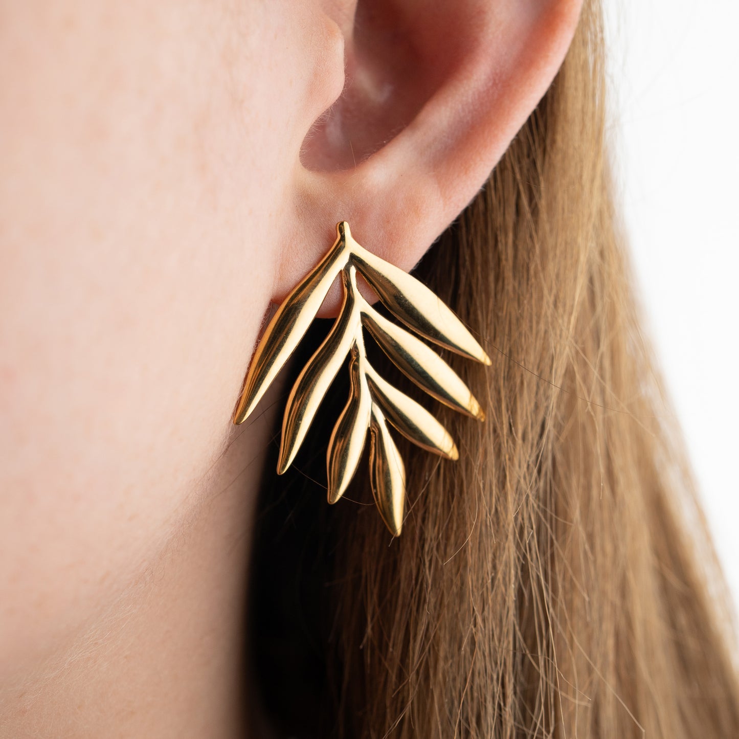 Aros Hojas Doradas Elegance