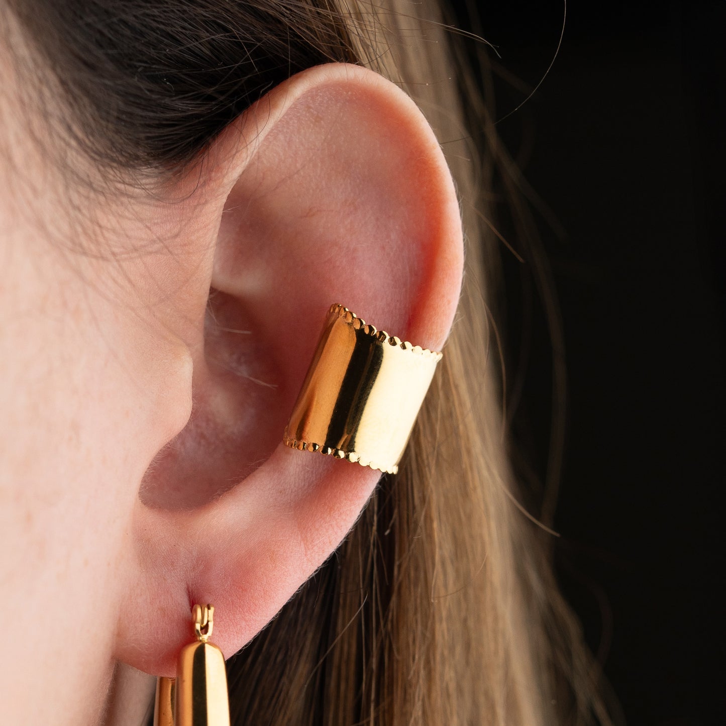 Aro Ear Cuff Borde Perlado