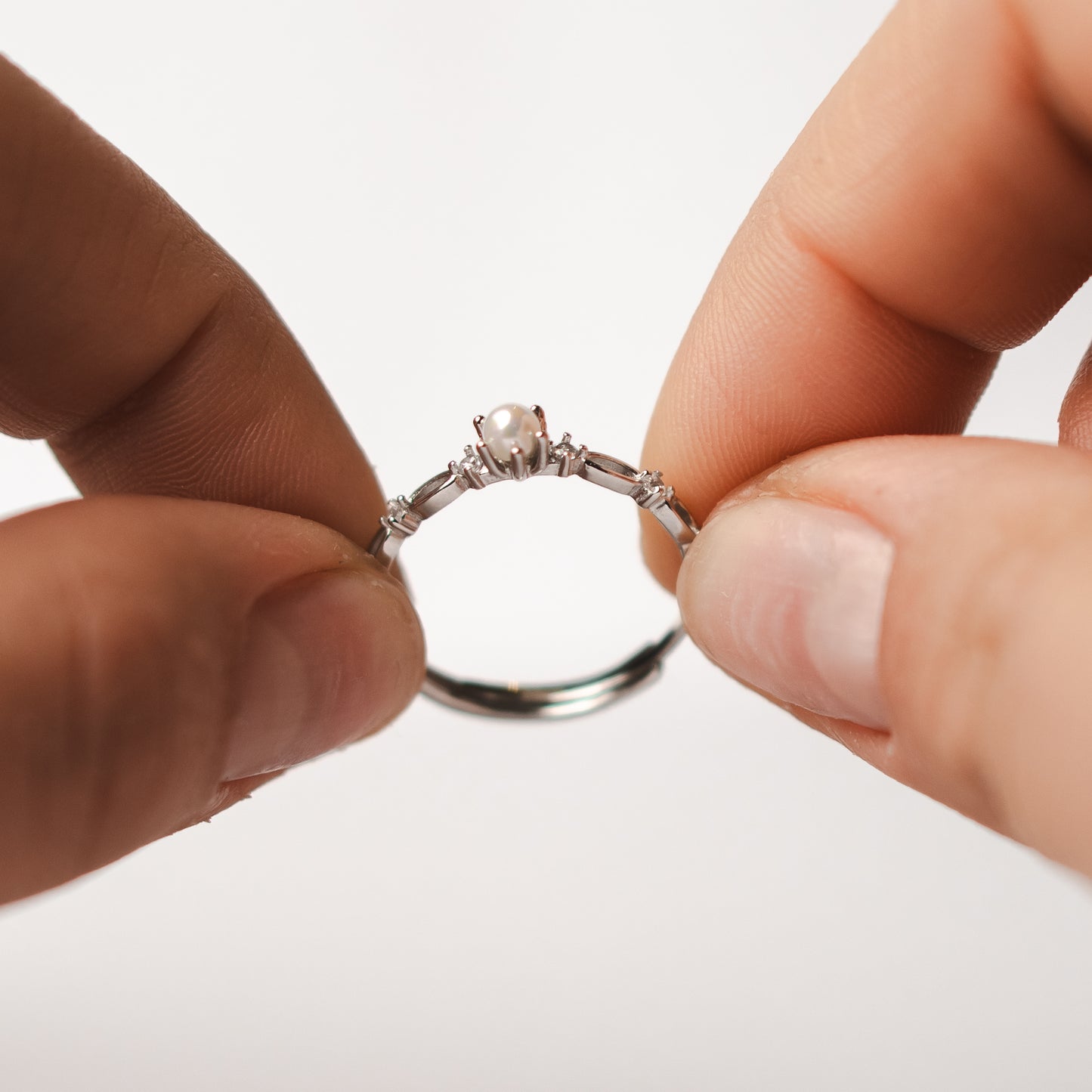 Anillo ajustable perla