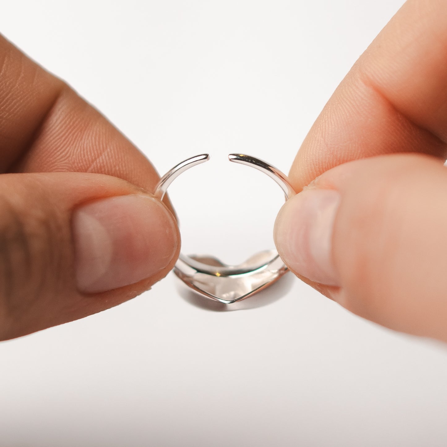 Anillo ajustable corazón inflado