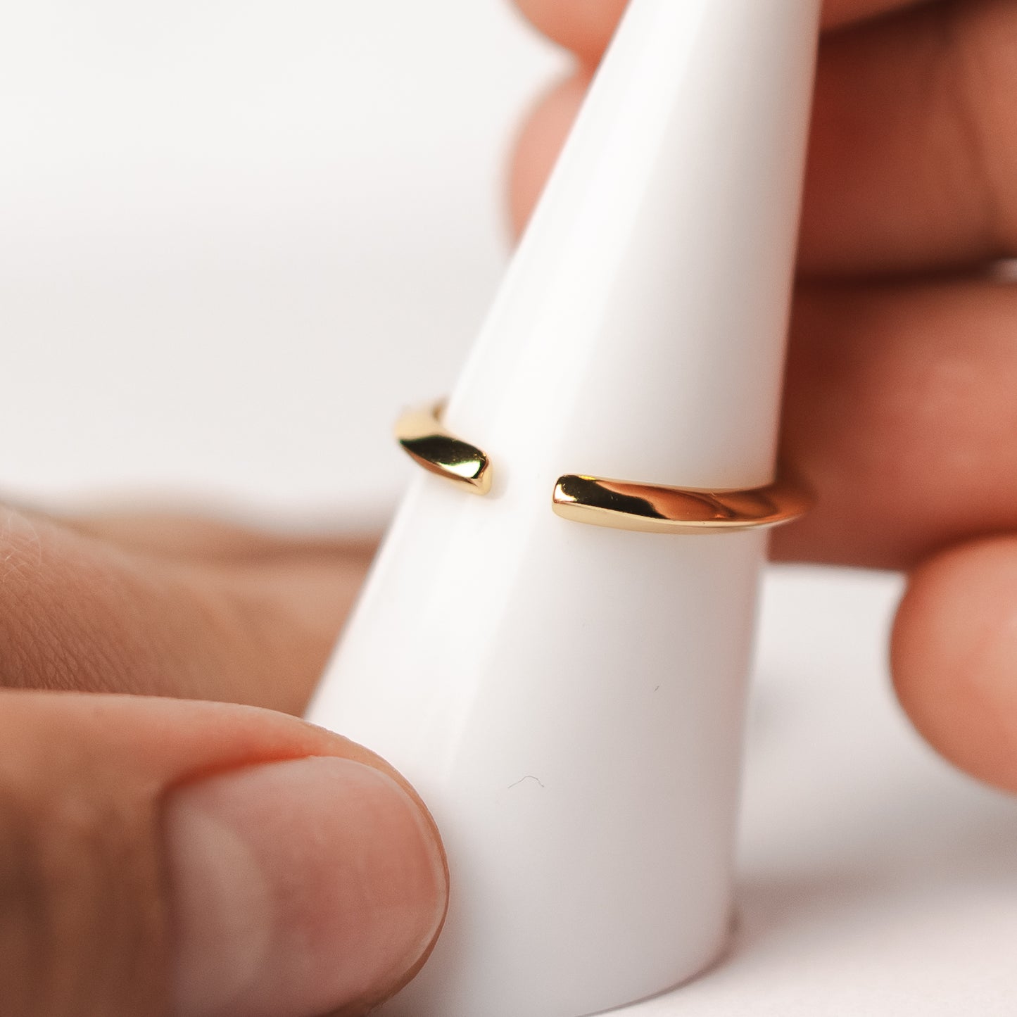 Anillo ajustable estrella fugaz bañado en oro