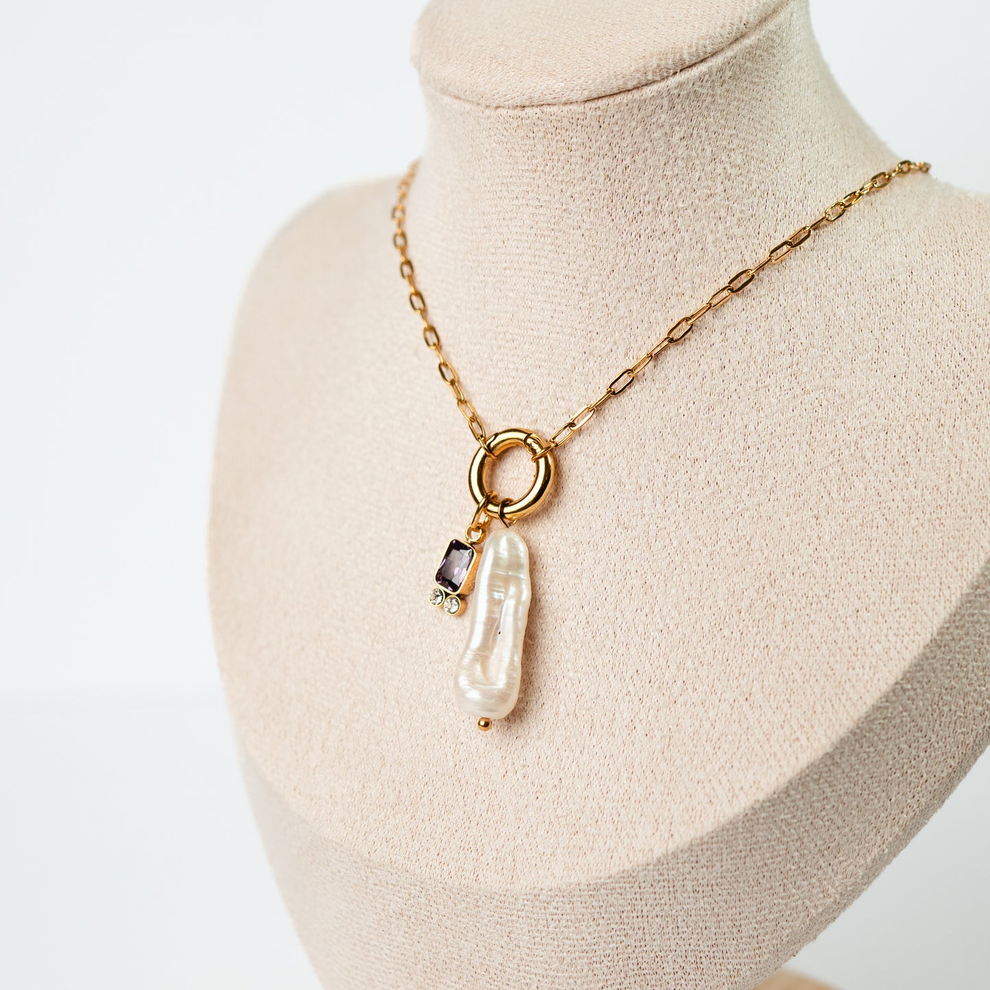 Collar bora bora bañado en oro