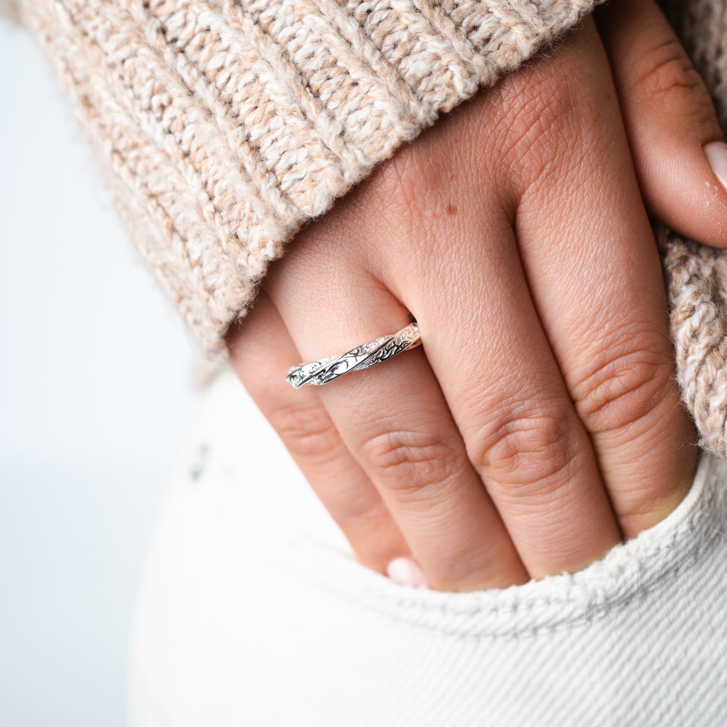 Anillo ajustable espiral