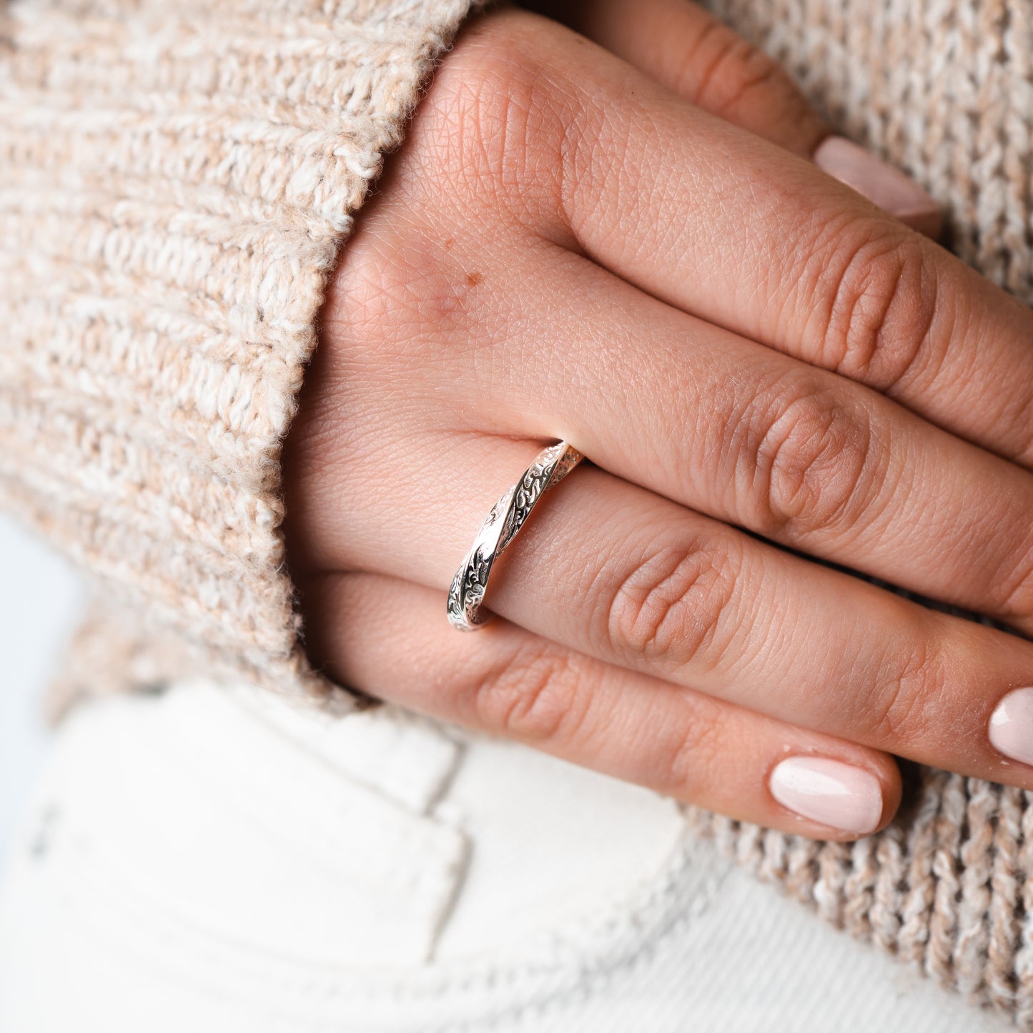 Anillo ajustable espiral