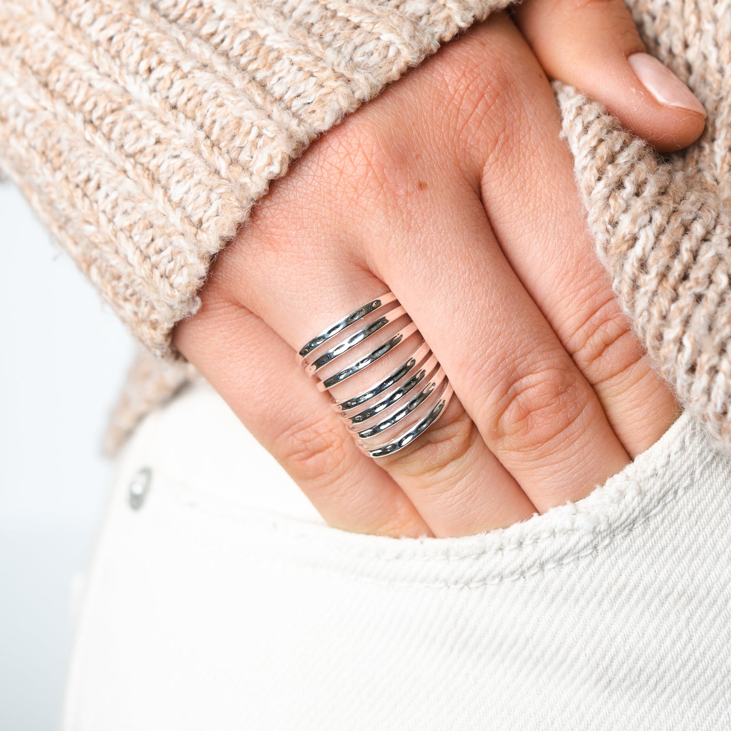 Anillo ajustable lineas
