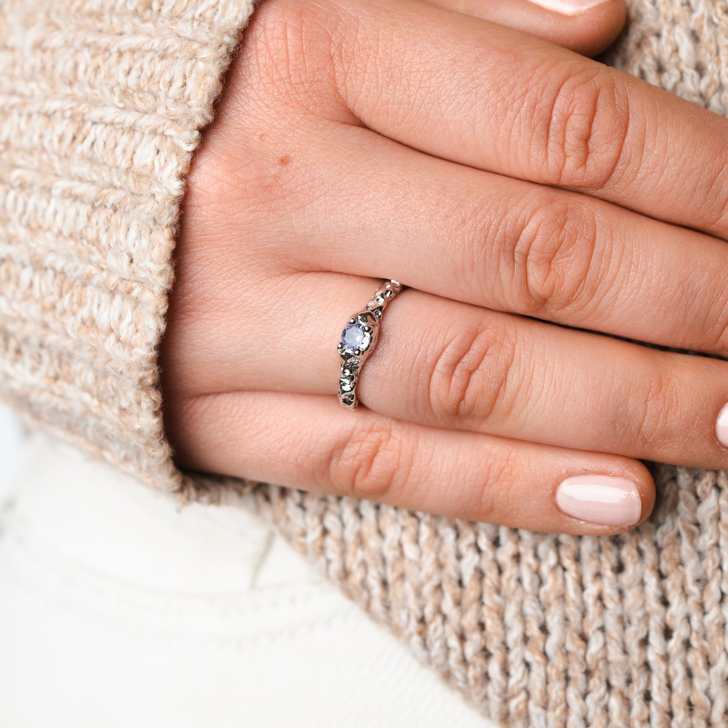 Anillo ajustable circón
