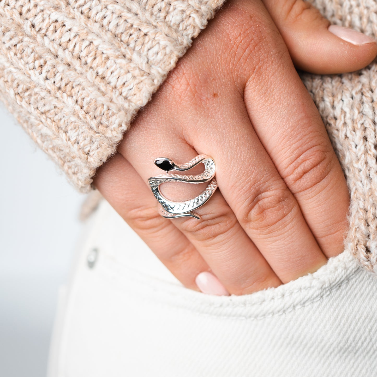 Anillo ajustable serpiente