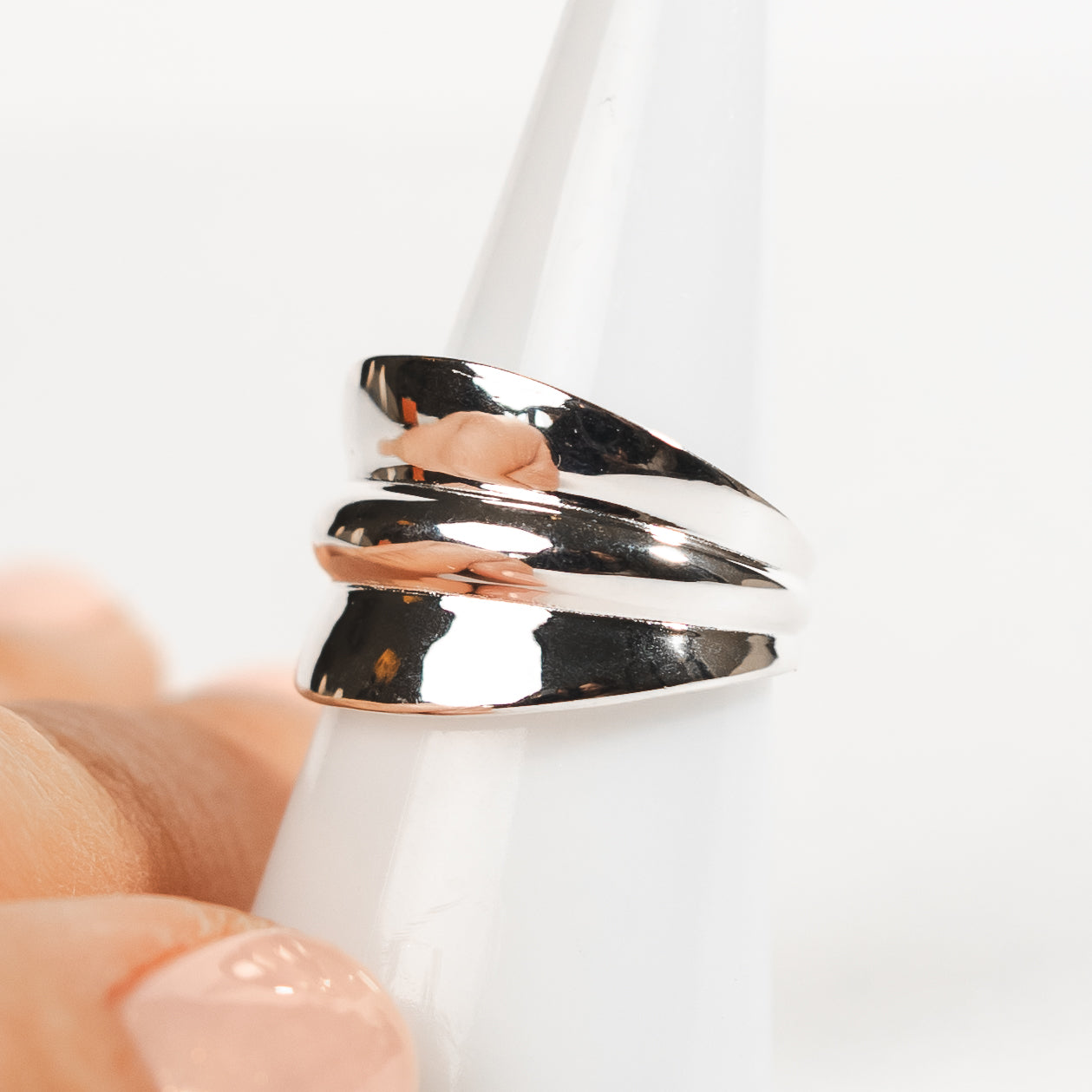 Anillo ajustable diseño chunky