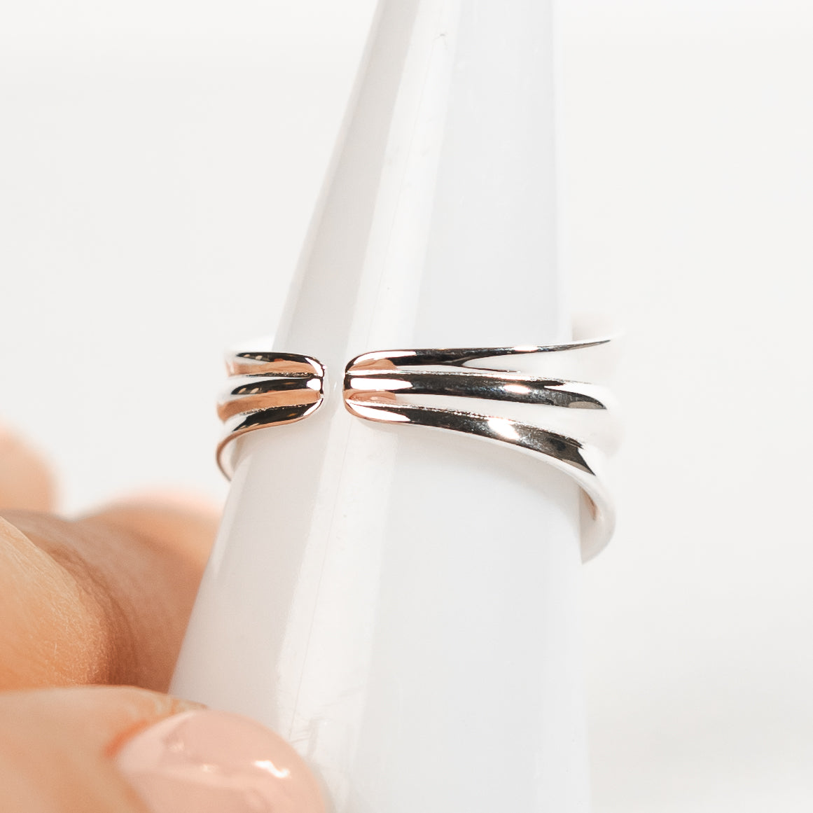 Anillo ajustable diseño chunky