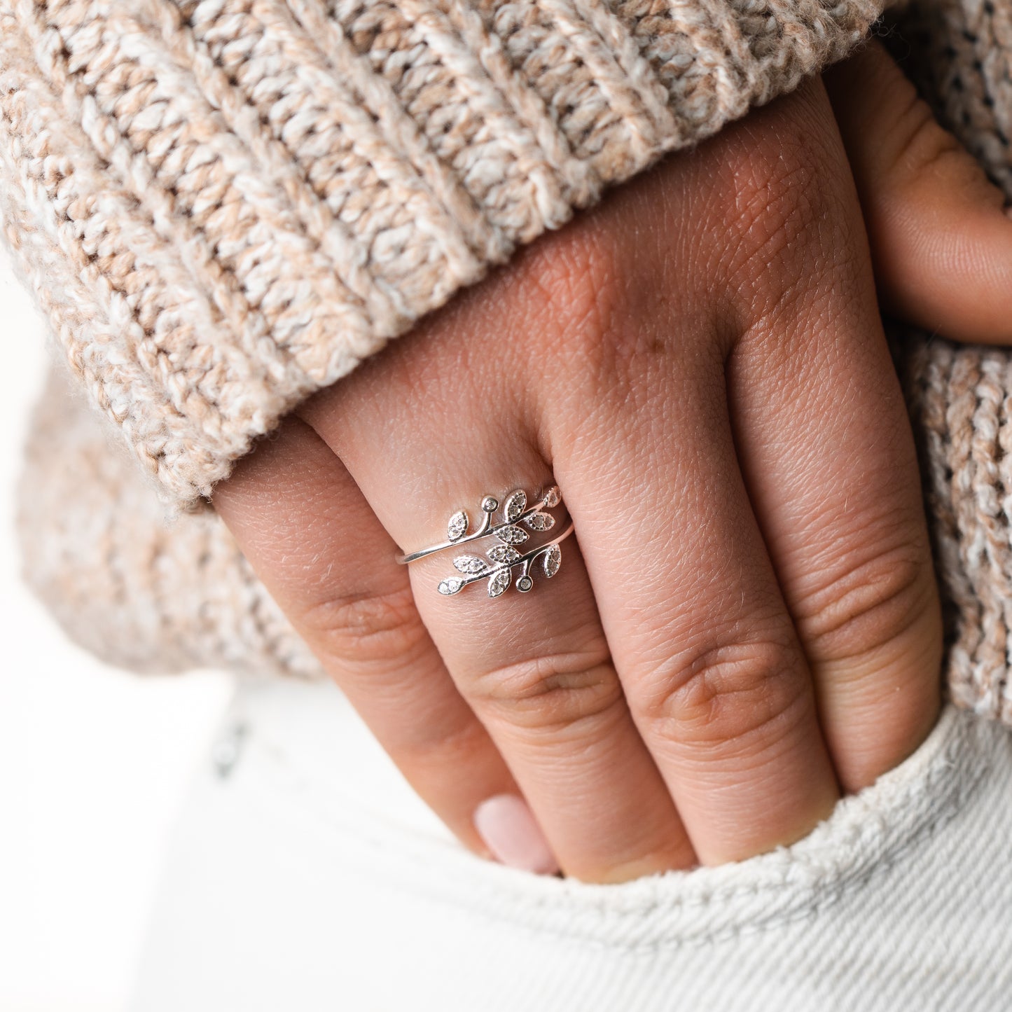 Anillo ajustable espiga circones