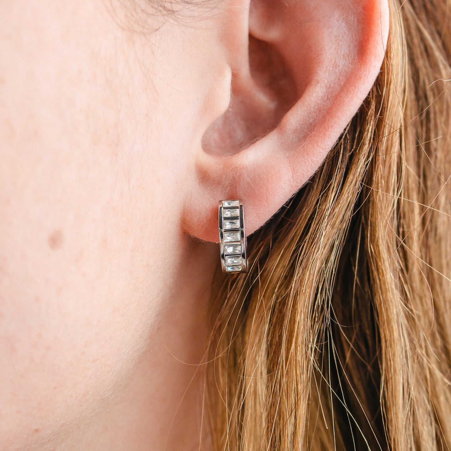 Aros Huggie Baguette Silver