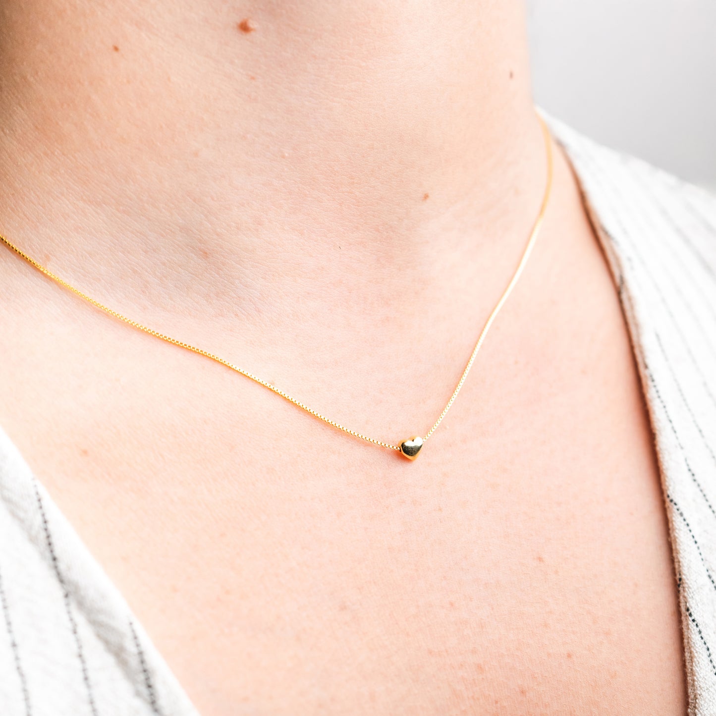 Collar corazón petit bañado en oro