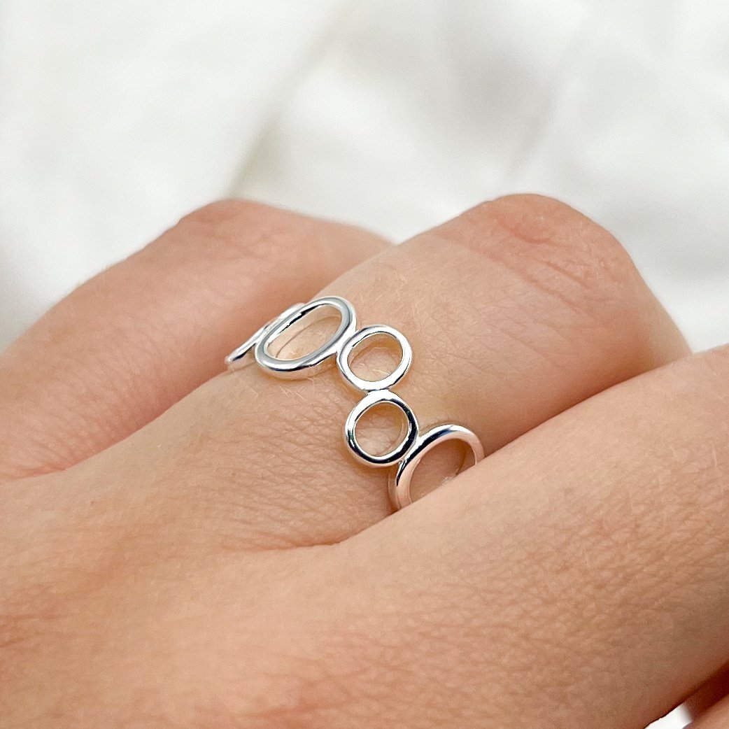 Anillo ajustable óvalos