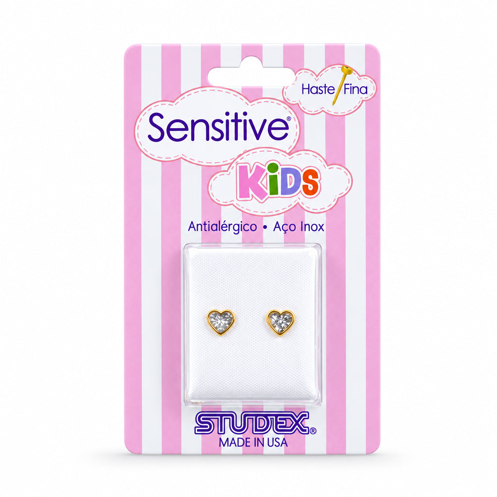 Aros pegados Lovely bañado en oro