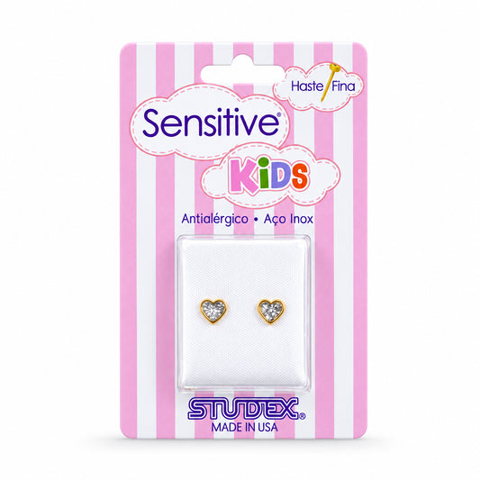 Aros pegados Lovely bañado en oro