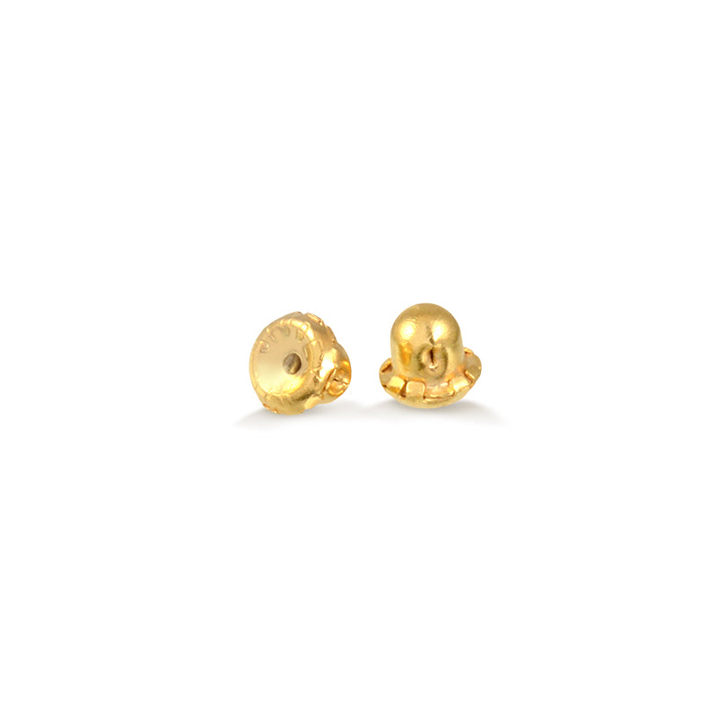 Aros pegados Tiffany rosa petit bañado en oro