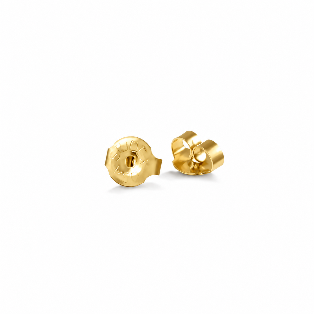 Aros pegados Punto petit bañado en oro