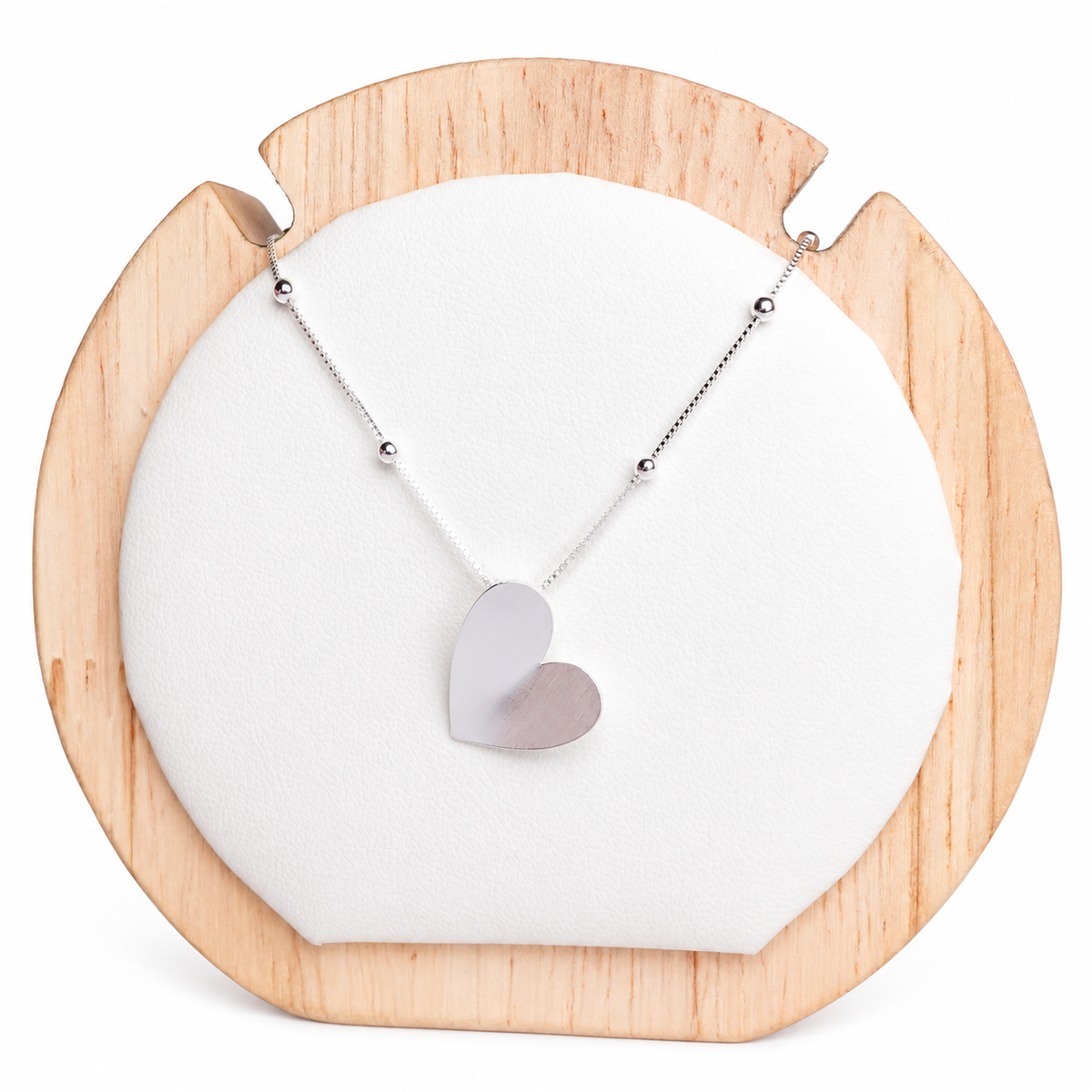 Collar Corazón satinado
