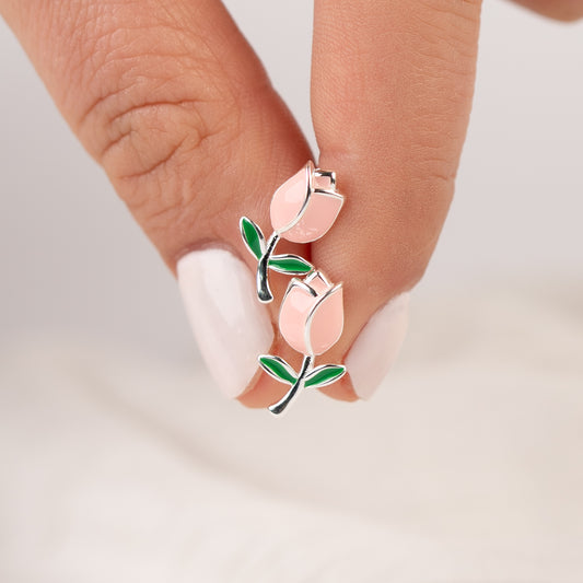Aros pegados tulipanes
