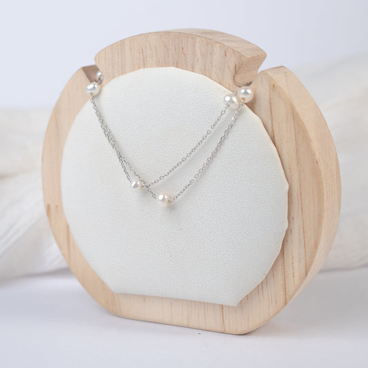 Collar doble de perlas
