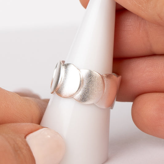Anillo ajustable óvalos
