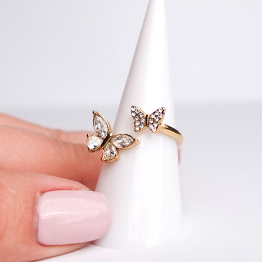 Anillo ajustable mariposa liria
