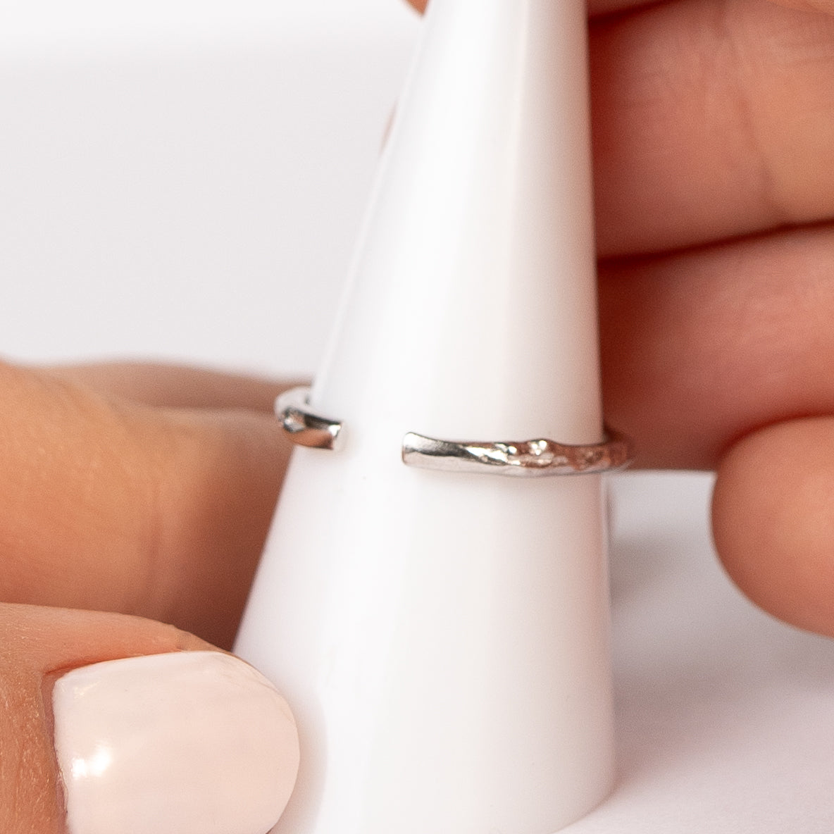 Anillo ajustable circón azul