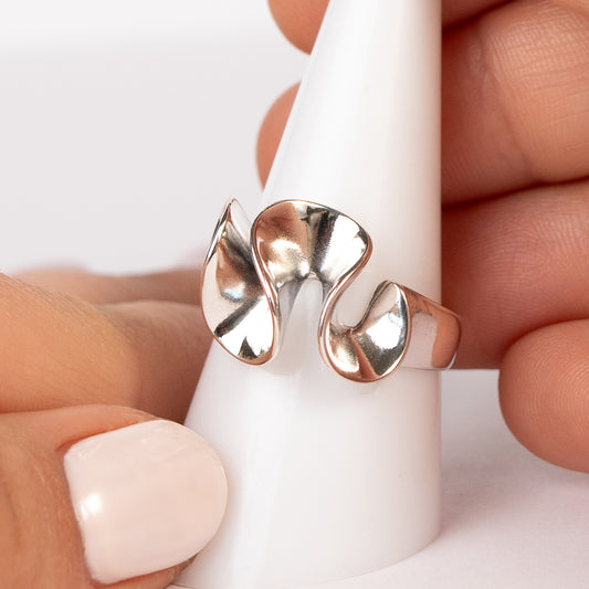 Anillo ajustable espirales